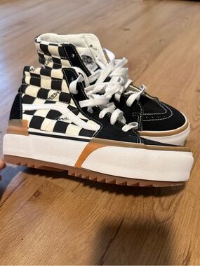 High Top Checkered Platforms